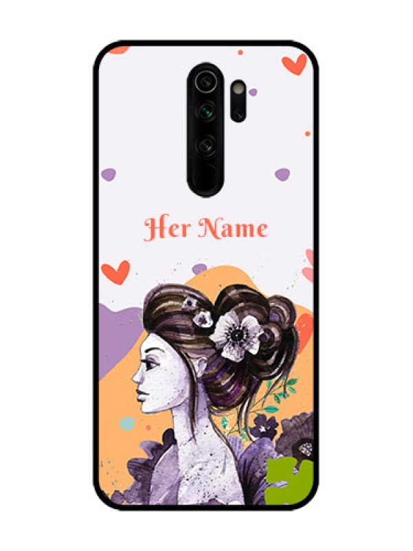 Custom Redmi Note 8 Pro Custom Metal Phone Case - Woman And Nature Design