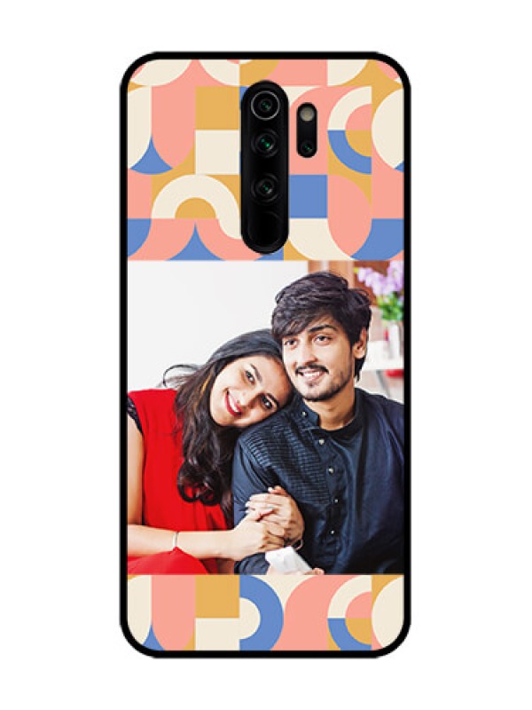 Custom Redmi Note 8 Pro Custom Metal Phone Case - Semi - Circle Maze Pattern Design