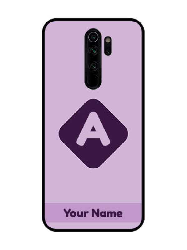 Custom Redmi Note 8 Pro Custom Metal Phone Case - Custom Letter In Curved Badge Design