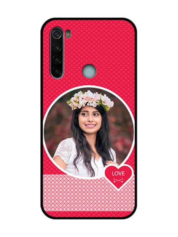 Custom Redmi Note 8 Custom Metal Phone Case - Pink Color Pattern Design