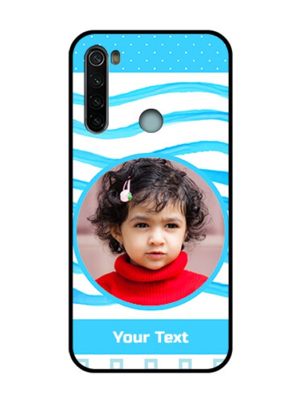 Custom Redmi Note 8 Custom Metal Phone Case - Simple Blue Case Design