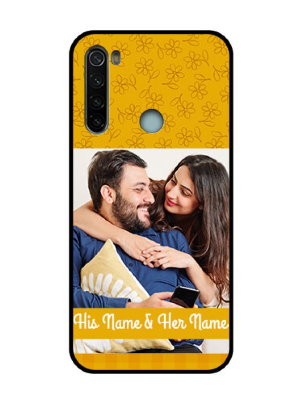 Custom Redmi Note 8 Custom Metal Phone Case - Yellow Floral Design