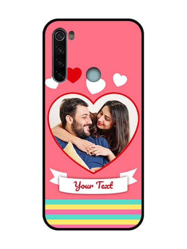 Custom Redmi Note 8 Custom Metal Phone Case - Love Shapes Doodle Design