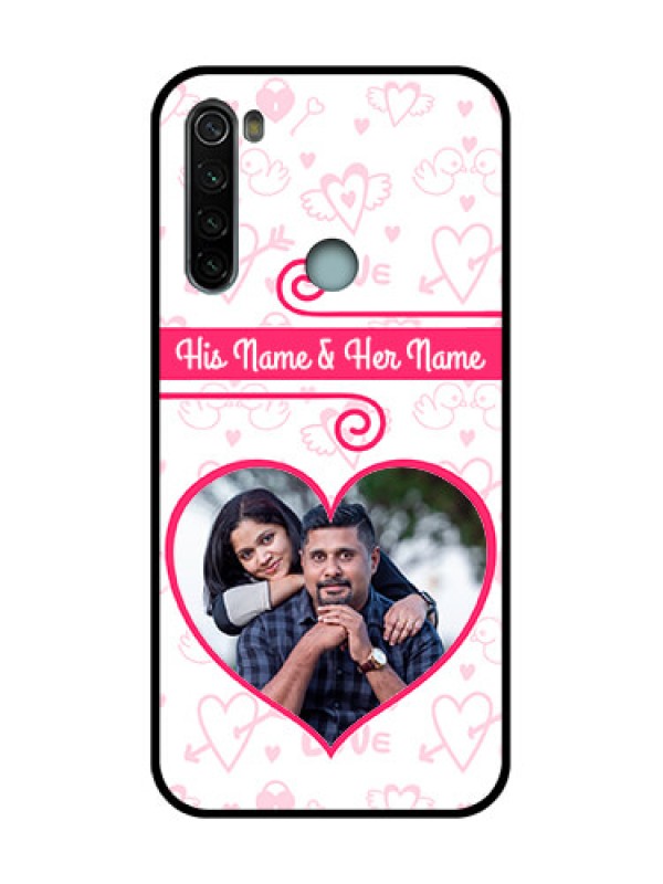 Custom Redmi Note 8 Custom Metal Phone Case - Heart Shape Love Design