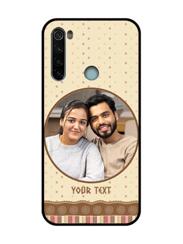 Custom Redmi Note 8 Custom Metal Phone Case - Brown Dotted Mobile Case Design