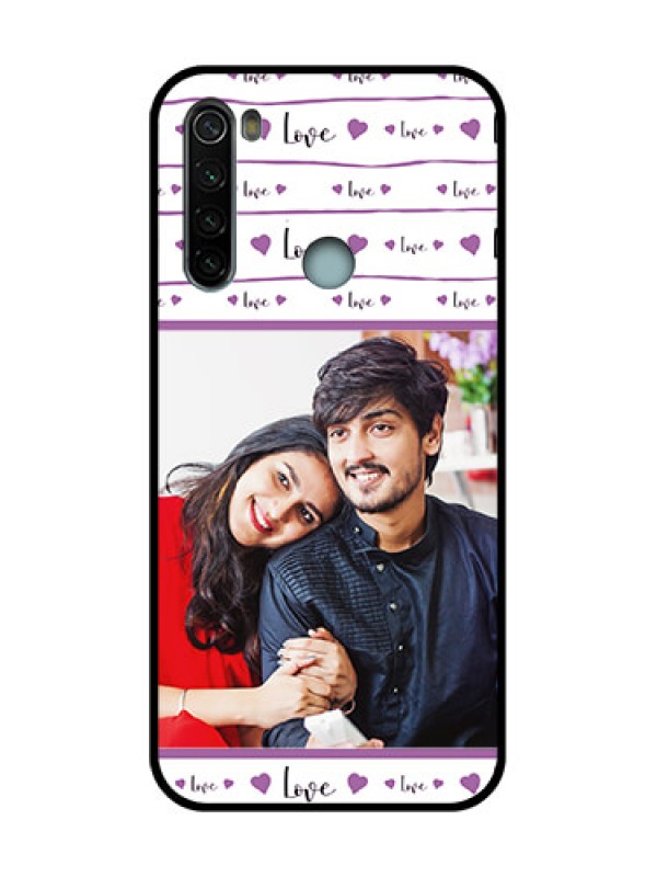 Custom Redmi Note 8 Custom Metal Phone Case - Couples Heart Design