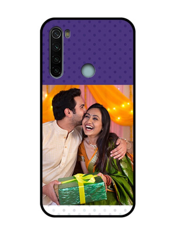Custom Redmi Note 8 Custom Metal Phone Case - Violet Colored Pattern Design