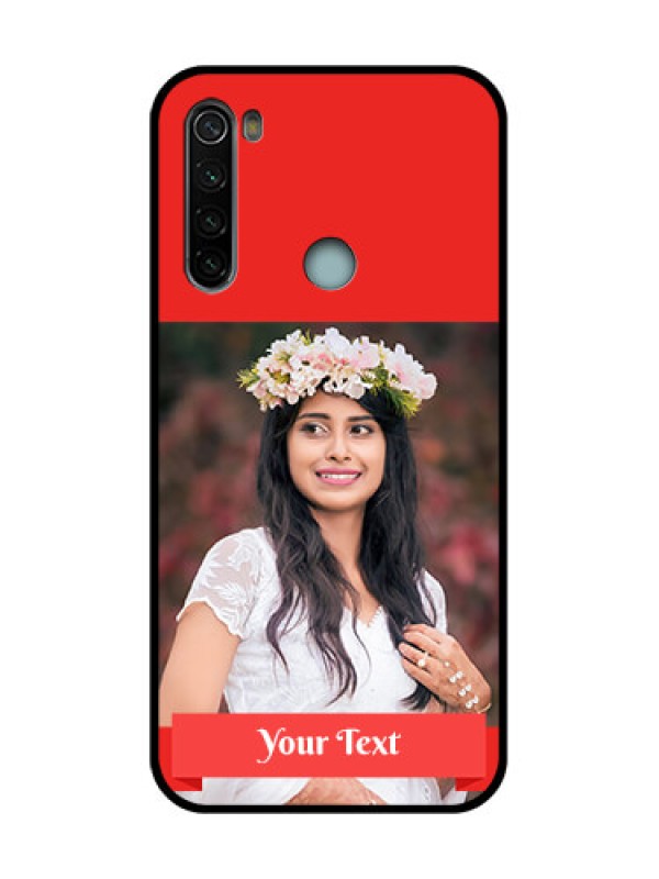 Custom Redmi Note 8 Custom Metal Phone Case - Simple Red Color Design