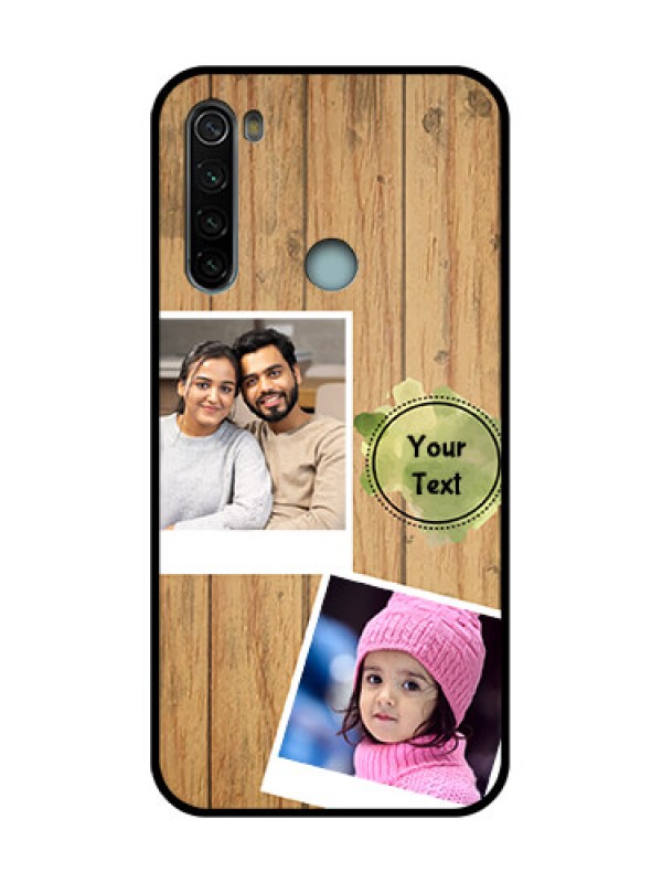 Custom Redmi Note 8 Custom Metal Phone Case - Wooden Texture Design