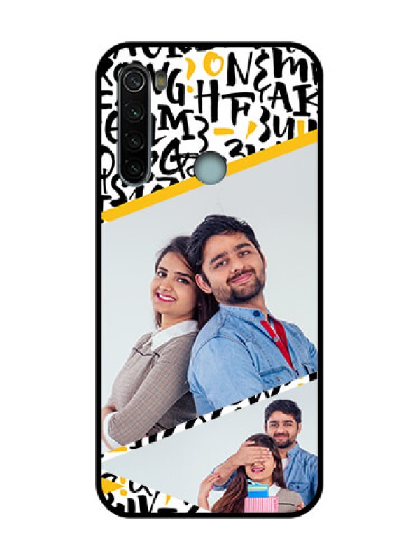 Custom Redmi Note 8 Custom Metal Phone Case - Letters Pattern Design