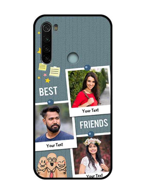 Custom Redmi Note 8 Custom Metal Phone Case - Sticky Frames And Friendship Design