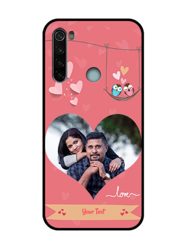 Custom Redmi Note 8 Custom Metal Phone Case - Peach Color Love Design