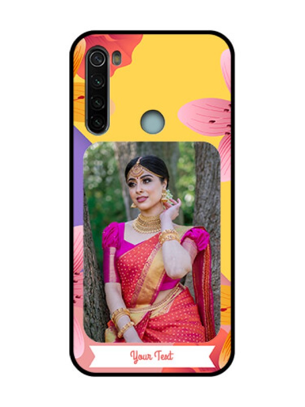 Custom Redmi Note 8 Custom Metal Phone Case - 3 Image With Vintage Floral Design