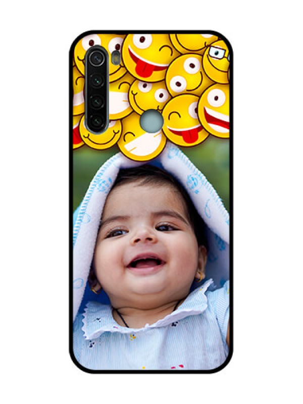 Custom Redmi Note 8 Custom Metal Phone Case - With Smiley Emoji Design