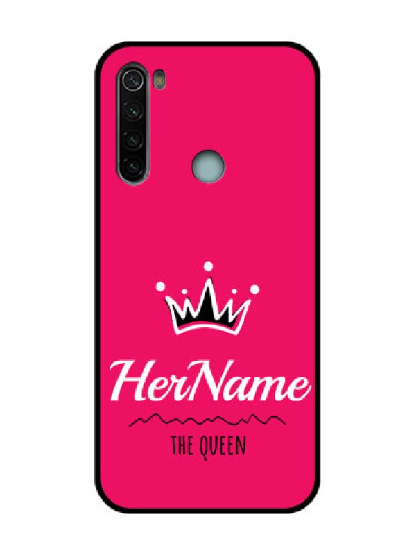 Custom Redmi Note 8 Custom Metal Phone Case - Queen With Name Design