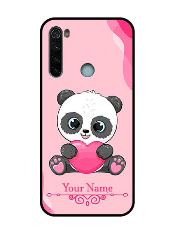 Custom Redmi Note 8 Custom Metal Phone Case - Cute Panda Design