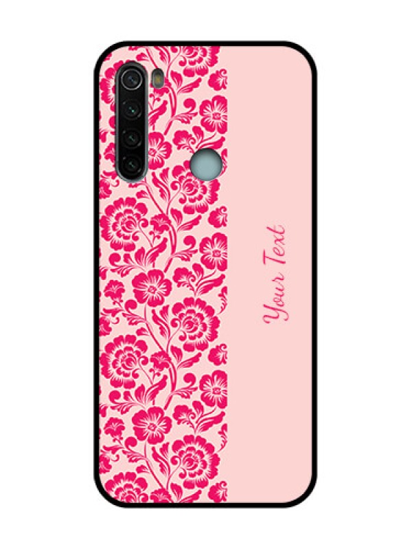 Custom Redmi Note 8 Custom Metal Phone Case - Attractive Floral Pattern Design