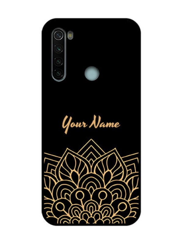 Custom Redmi Note 8 Custom Metal Phone Case - Golden Mandala Design