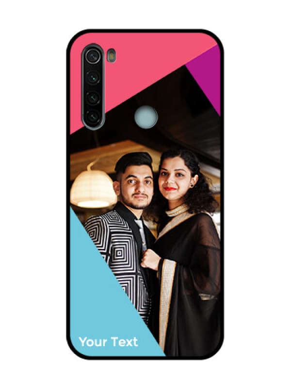 Custom Redmi Note 8 Custom Metal Phone Case - Stacked Triple Colour Design