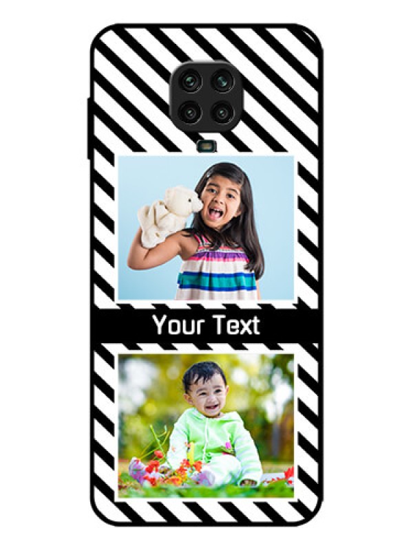 Custom Redmi Note 9 Pro Max Custom Metal Phone Case - Black And White Stripes Design