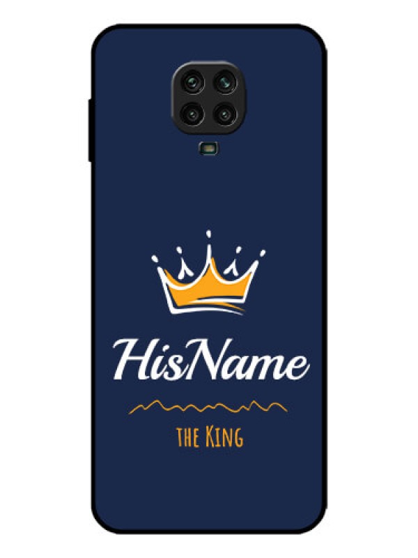 Custom Redmi Note 9 Pro Max Custom Metal Phone Case - King With Name Design