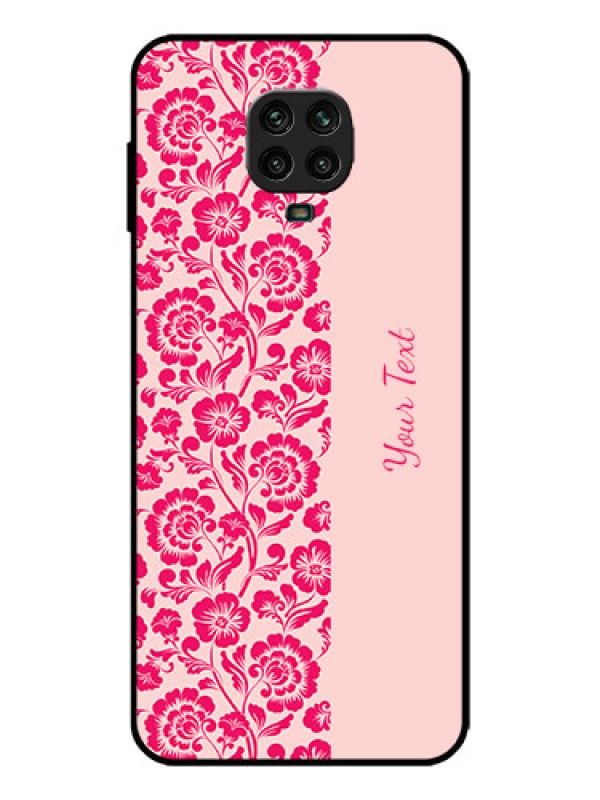 Custom Redmi Note 9 Pro Max Custom Metal Phone Case - Attractive Floral Pattern Design