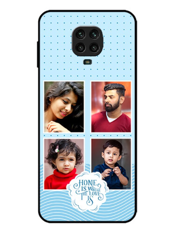 Custom Redmi Note 9 Pro Max Custom Metal Phone Case - Cute Love Quote With 4 Pic Upload Design