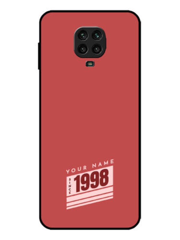 Custom Redmi Note 9 Pro Max Custom Metal Phone Case - Red Custom Year Of Birth Design