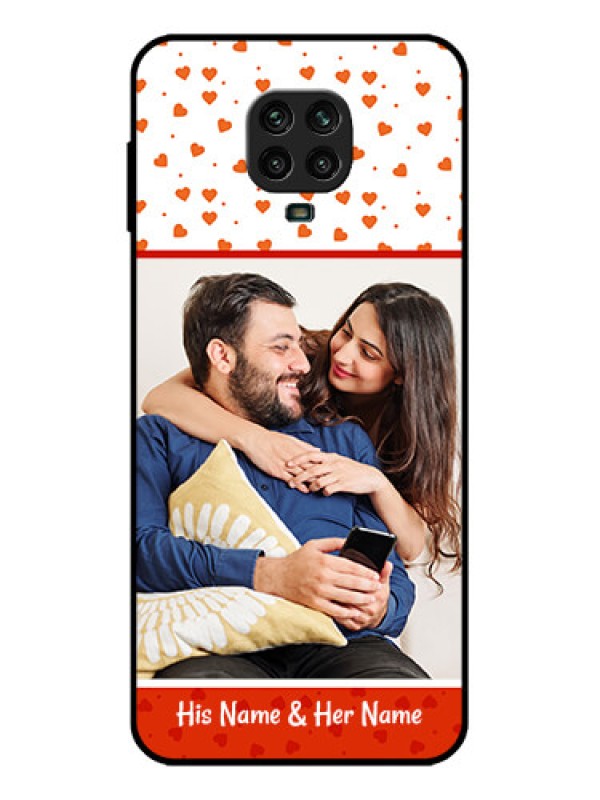 Custom Redmi Note 9 Pro Custom Metal Phone Case - Orange Love Symbol Design