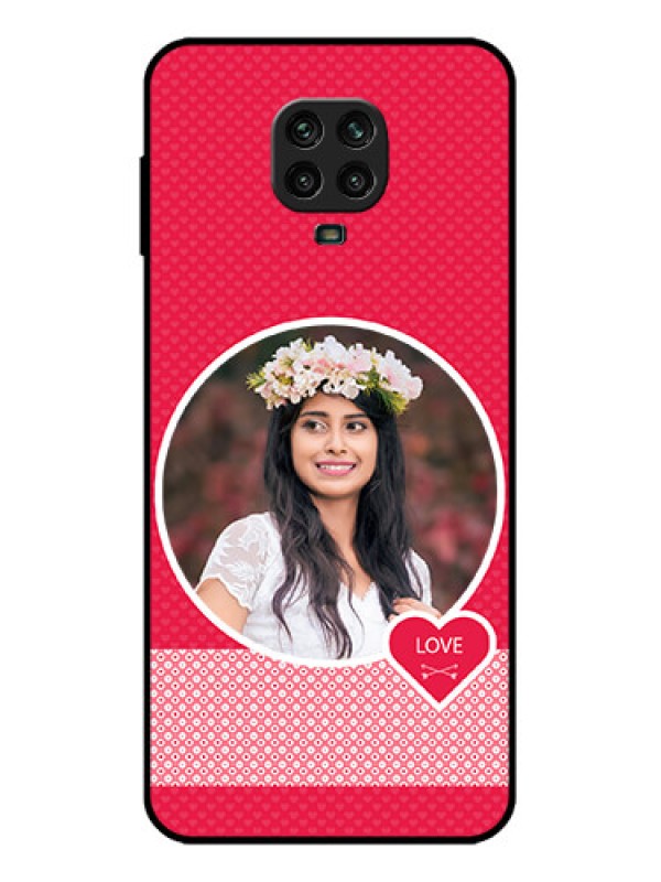 Custom Redmi Note 9 Pro Custom Metal Phone Case - Pink Color Pattern Design
