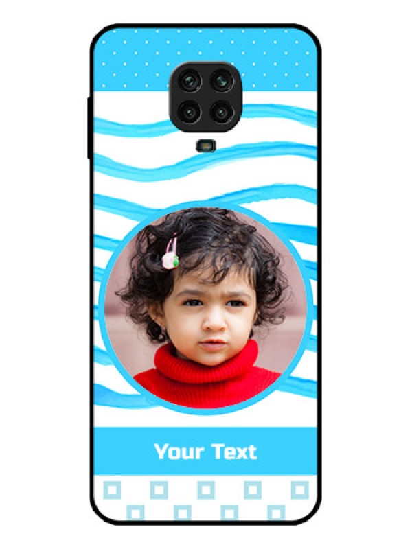 Custom Redmi Note 9 Pro Custom Metal Phone Case - Simple Blue Case Design