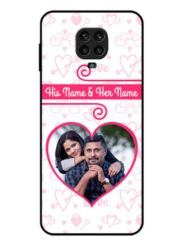 Custom Redmi Note 9 Pro Custom Metal Phone Case - Heart Shape Love Design