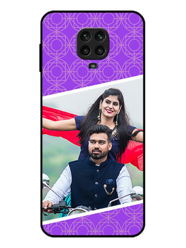 Custom Redmi Note 9 Pro Custom Metal Phone Case - Violet Color Pattern Design