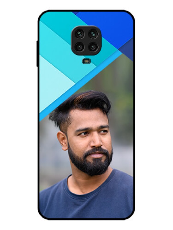 Custom Redmi Note 9 Pro Custom Metal Phone Case - Blue Pattern Design