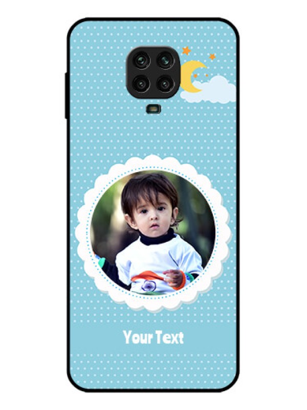 Custom Redmi Note 9 Pro Custom Metal Phone Case - Violet Pattern Design