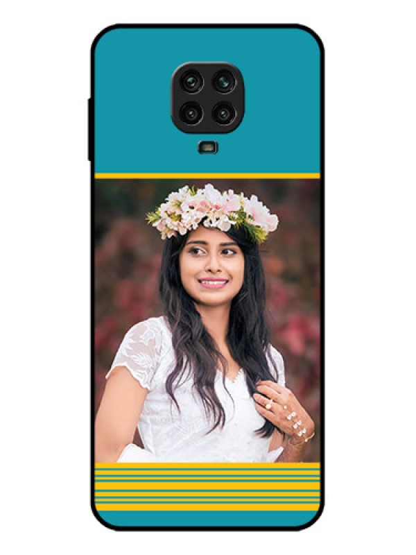 Custom Redmi Note 9 Pro Custom Metal Phone Case - Yellow and Blue Design