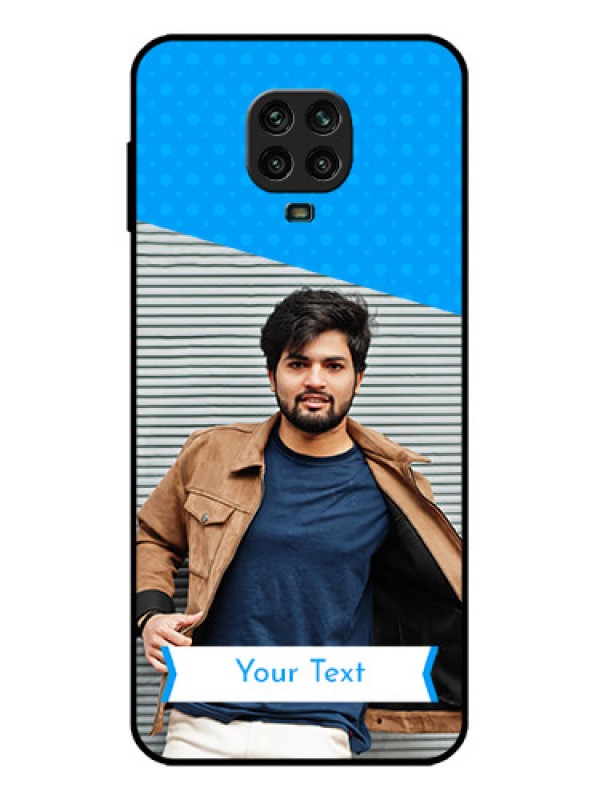 Custom Redmi Note 9 Pro Custom Metal Phone Case - Simple Blue Color Design