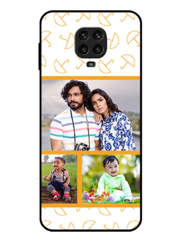 Custom Redmi Note 9 Pro Custom Metal Phone Case - Yellow Pattern Design