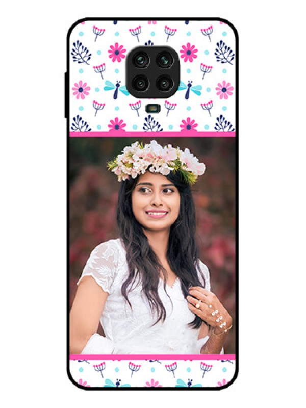 Custom Redmi Note 9 Pro Custom Metal Phone Case - Colorful Flower Design