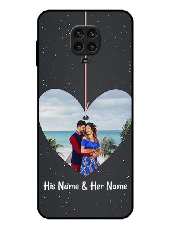 Custom Redmi Note 9 Pro Custom Metal Phone Case - Hanging Heart Design