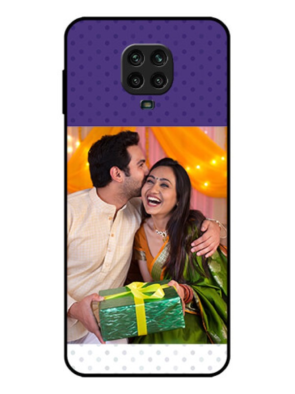 Custom Redmi Note 9 Pro Custom Metal Phone Case - Violet Colored Pattern Design