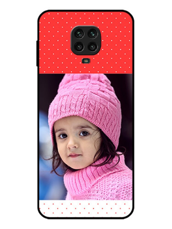 Custom Redmi Note 9 Pro Custom Metal Phone Case - Red Pattern Design