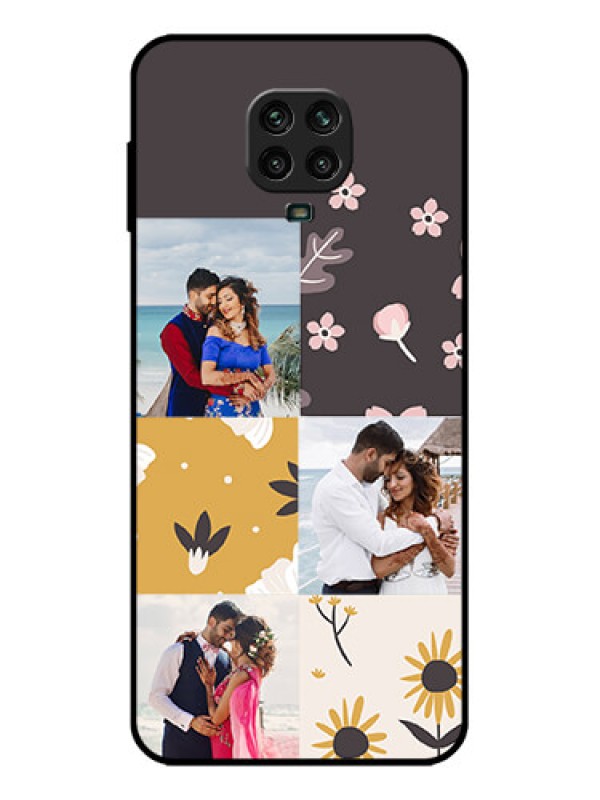 Custom Redmi Note 9 Pro Custom Metal Phone Case - 3 Images With Floral Design