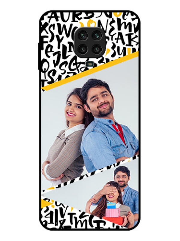 Custom Redmi Note 9 Pro Custom Metal Phone Case - Letters Pattern Design