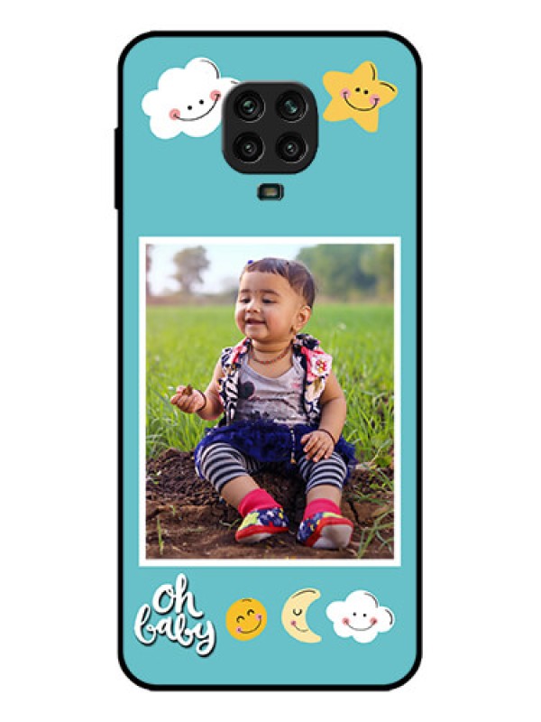 Custom Redmi Note 9 Pro Custom Metal Phone Case - Smiley Kids Stars Design