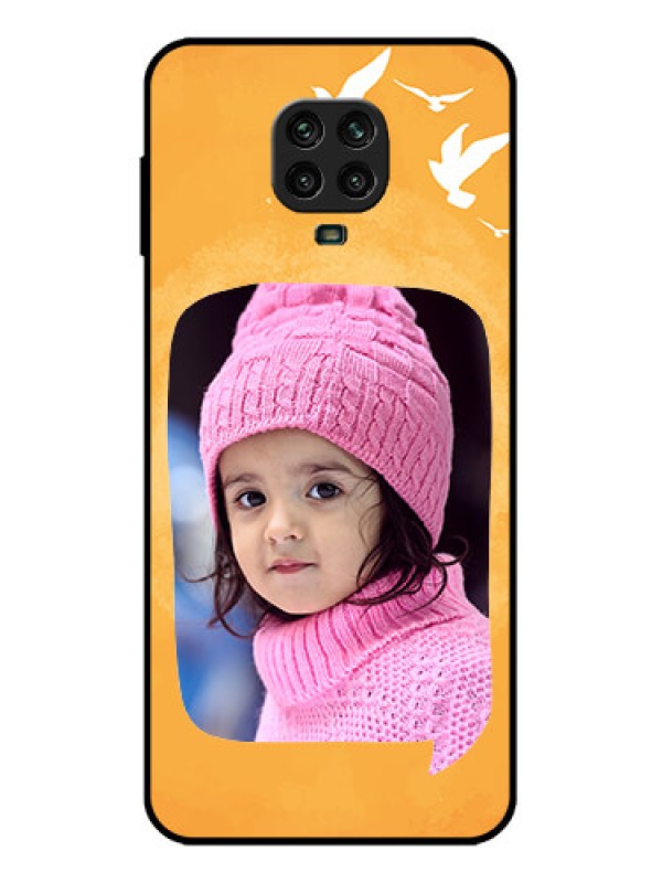 Custom Redmi Note 9 Pro Custom Metal Phone Case - Water Color Design With Bird Icons