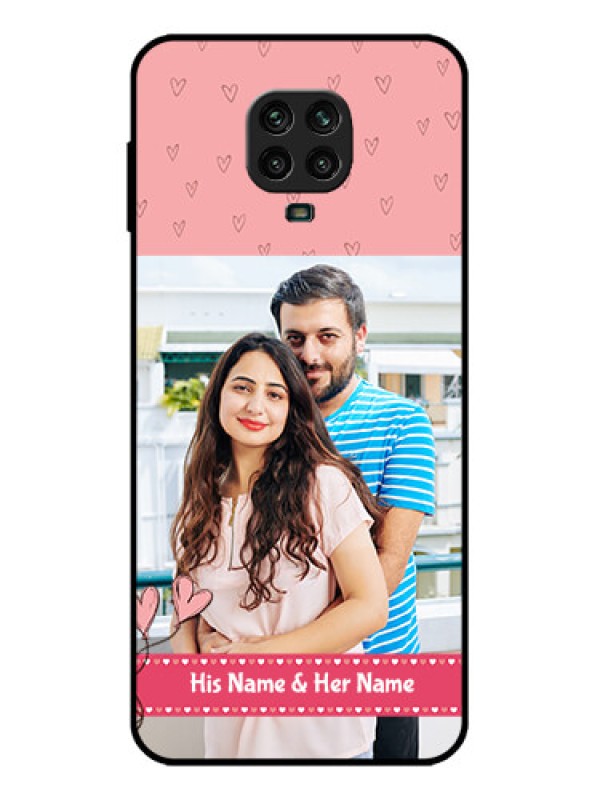 Custom Redmi Note 9 Pro Custom Metal Phone Case - Love Design Peach Color