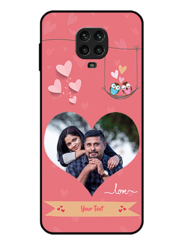 Custom Redmi Note 9 Pro Custom Metal Phone Case - Peach Color Love Design