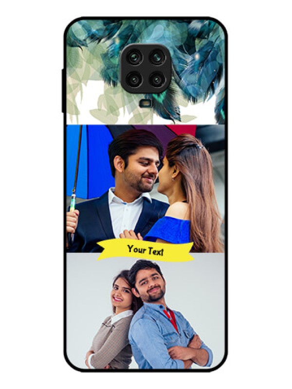 Custom Redmi Note 9 Pro Custom Metal Phone Case - Image With Boho Peacock Feather Design