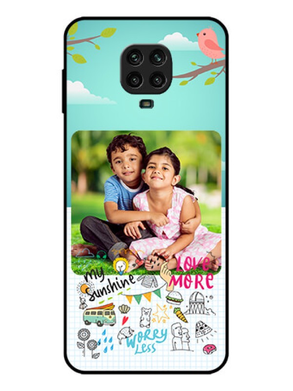 Custom Redmi Note 9 Pro Custom Metal Phone Case - Doodle Love Design